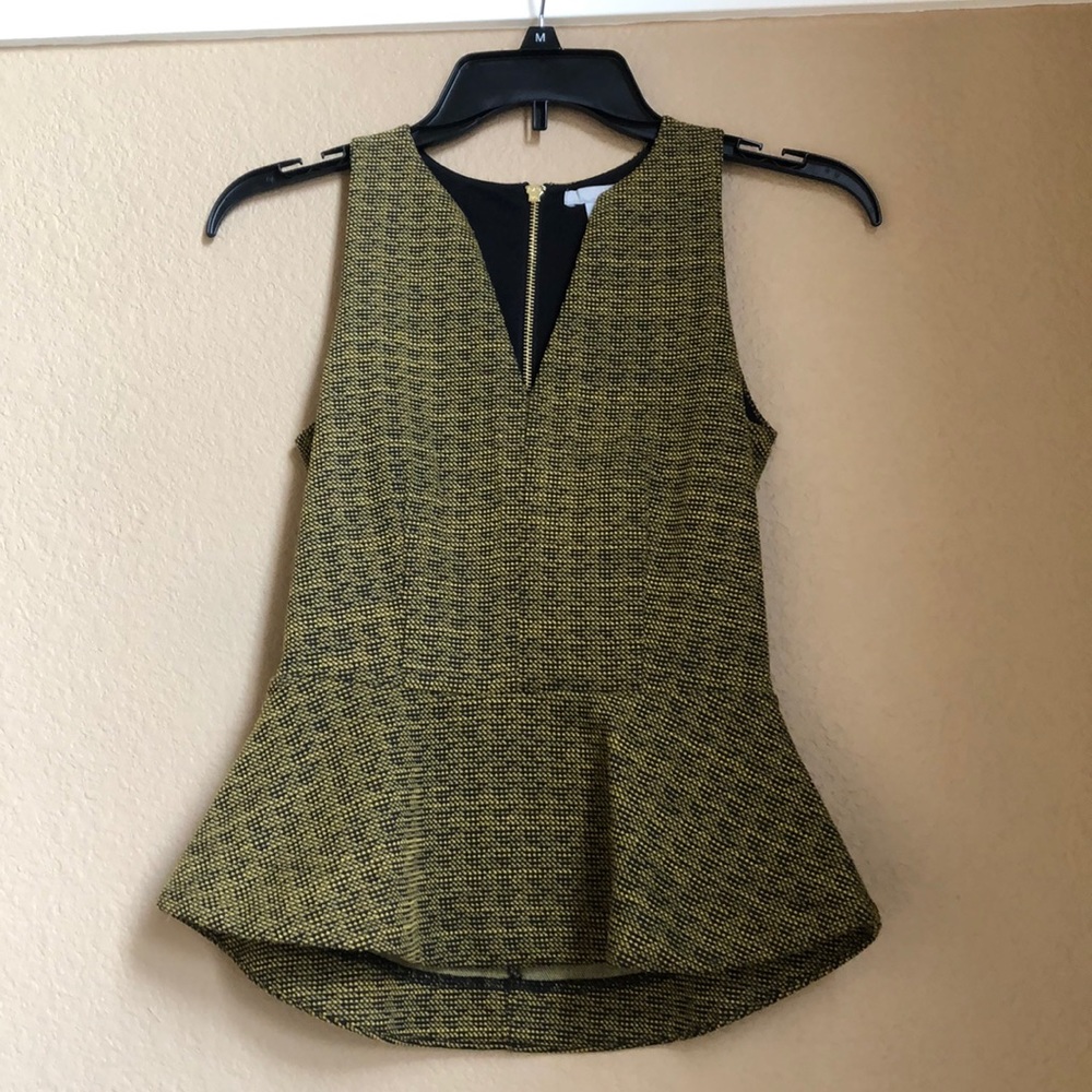 H&M Black and yellow peplum